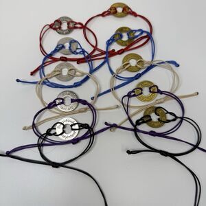 MyIntent Logo BLANK 5 Gold 5 Silver Adjustable Cord Bracelet 10 Piece Lot New